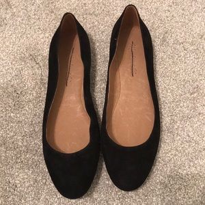 Madewell Finch Flats - Black Suede - Size 6.5